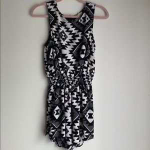 Black and white romper